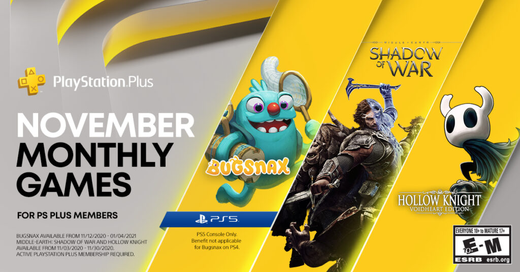 Playstation Plus Novembre 2020