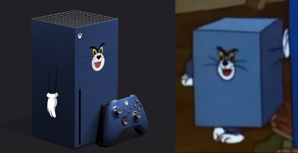 La console Microsoft trasformata nel gatto Tom