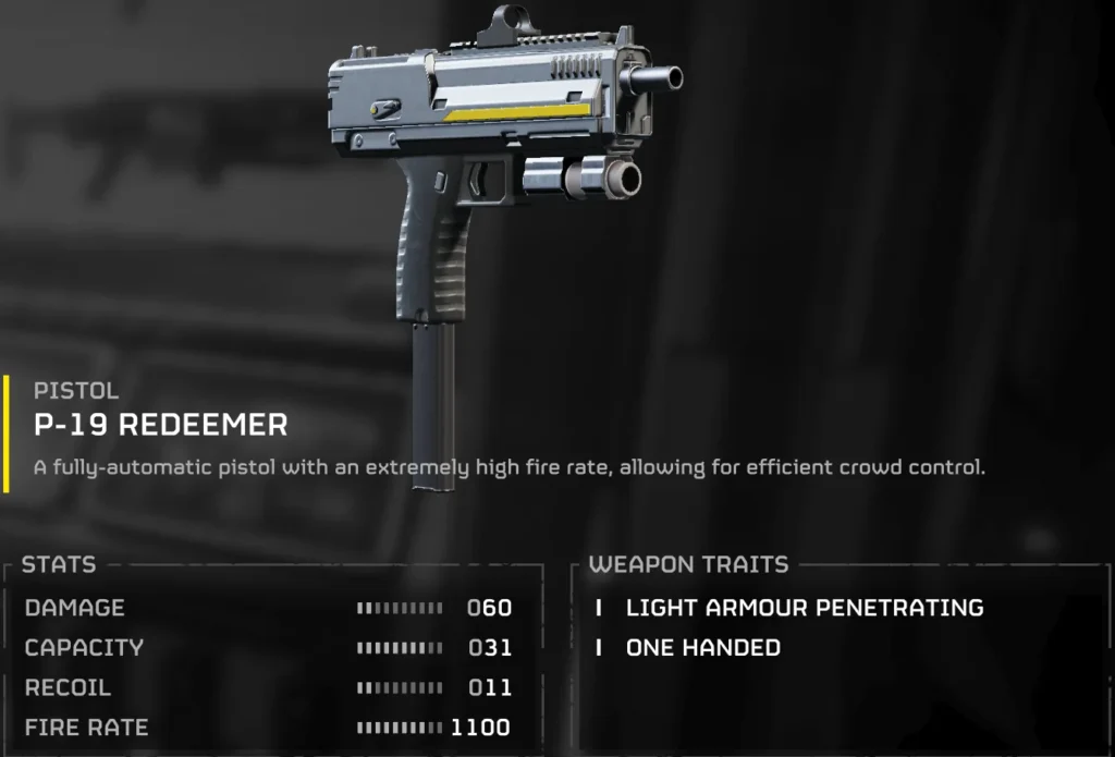 P-19 Redeemer - Pistola